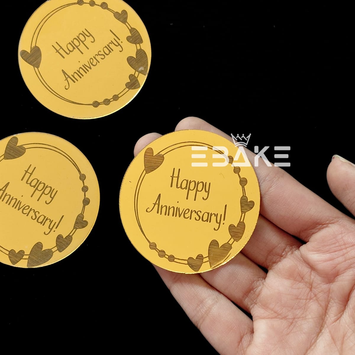 Happy Anniversary Coin Topper 2" (Set of 10)