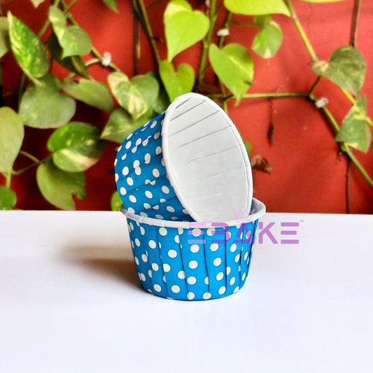 Blue Rolled Rim Muffin Cup / Cupcake Liners (Set of 50 pieces)
