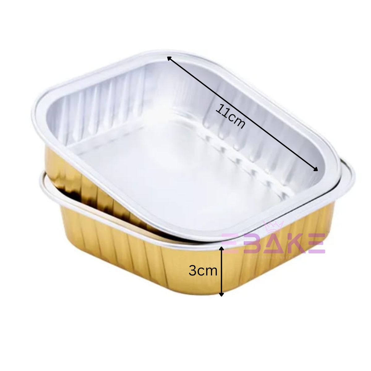 Aluminium  Foil Square Baking Cup With Lid