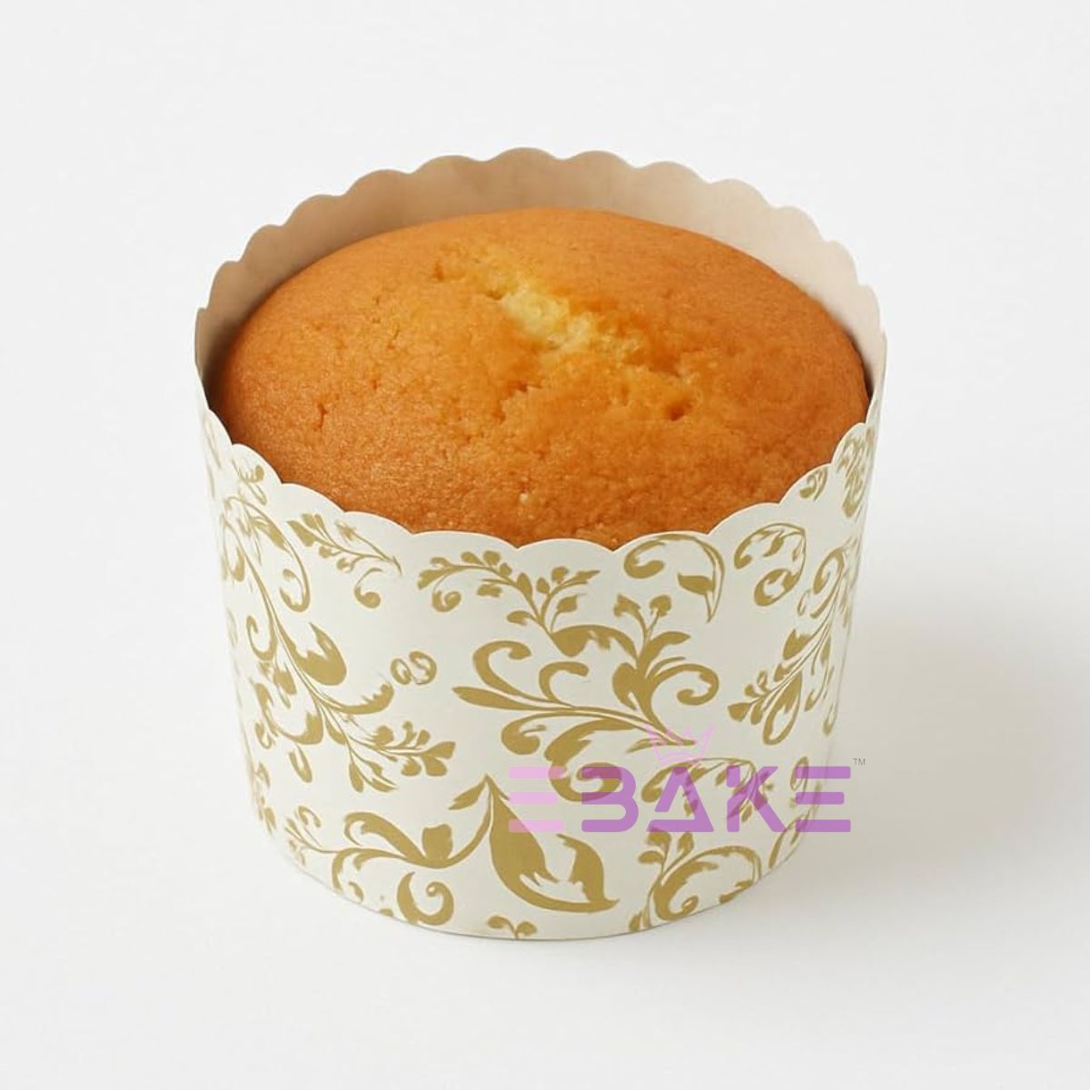 Floral Paper Muffin Cup White - Set Of 50 Pieces (Medium)