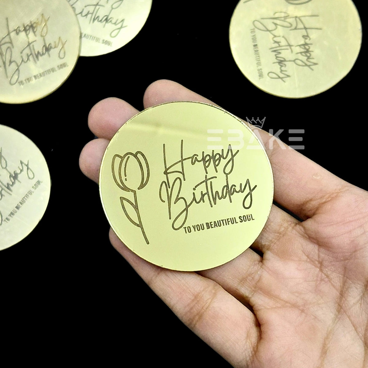 Happy Birthday Coin Topper 2" (Cake Disc) - Set of 10