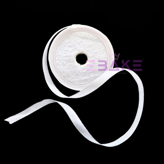 White Satin Ribbon 0.25 Inch
