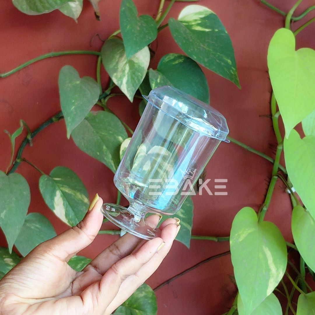 Acrylic Dessert Cups / Mousse Cups With Lid 150ml