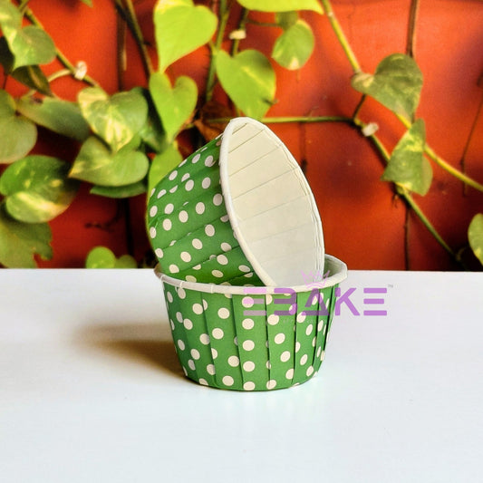 Green Rolled Rim Muffin Cup / Cupcake Liners (Set of 50 pieces)