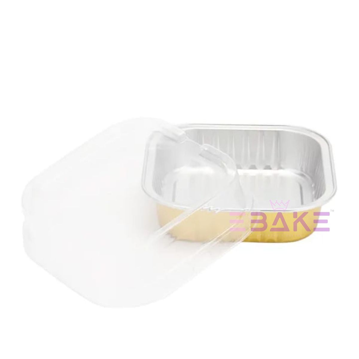 Aluminium  Foil Square Baking Cup With Lid
