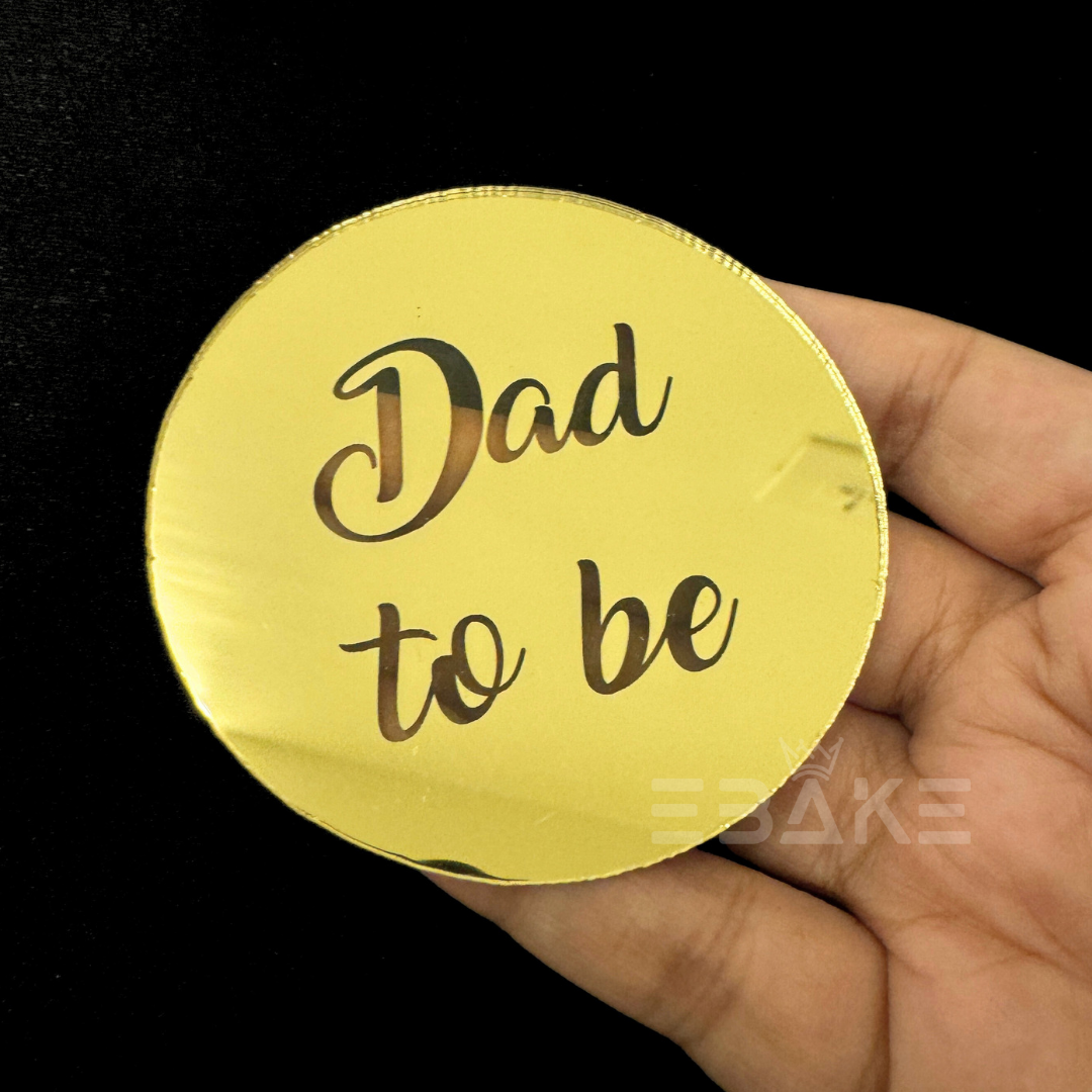 Dad to be Coin Topper (Cake Disc) 2.5 Inches