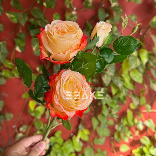 A1665 Premium Lifelike Rose Bunch Medium