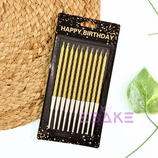Golden Metallic Twist Candles