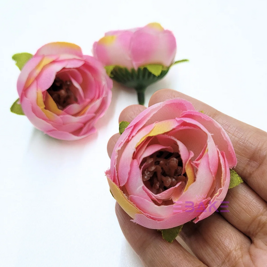 Small Peony - A118 Pink & Yellow (Single Piece)