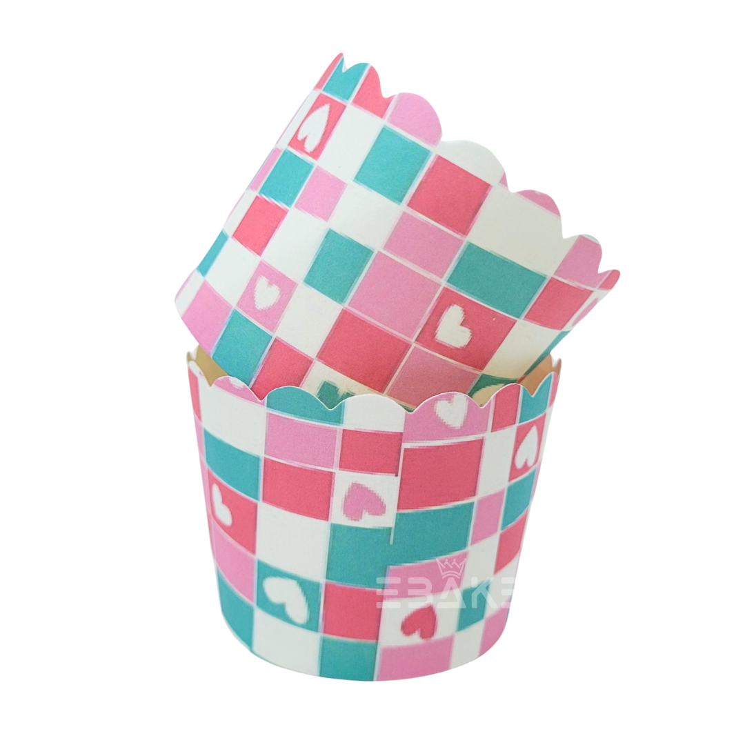 Paper Muffin Cup Printed - Set Of 50 Pieces