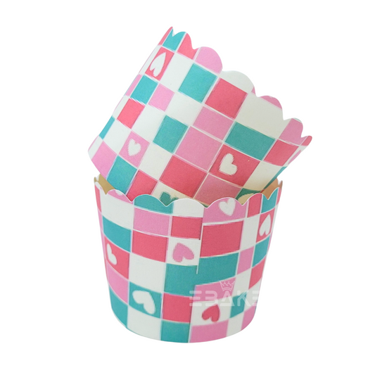 Paper Muffin Cup Printed - Set Of 50 Pieces