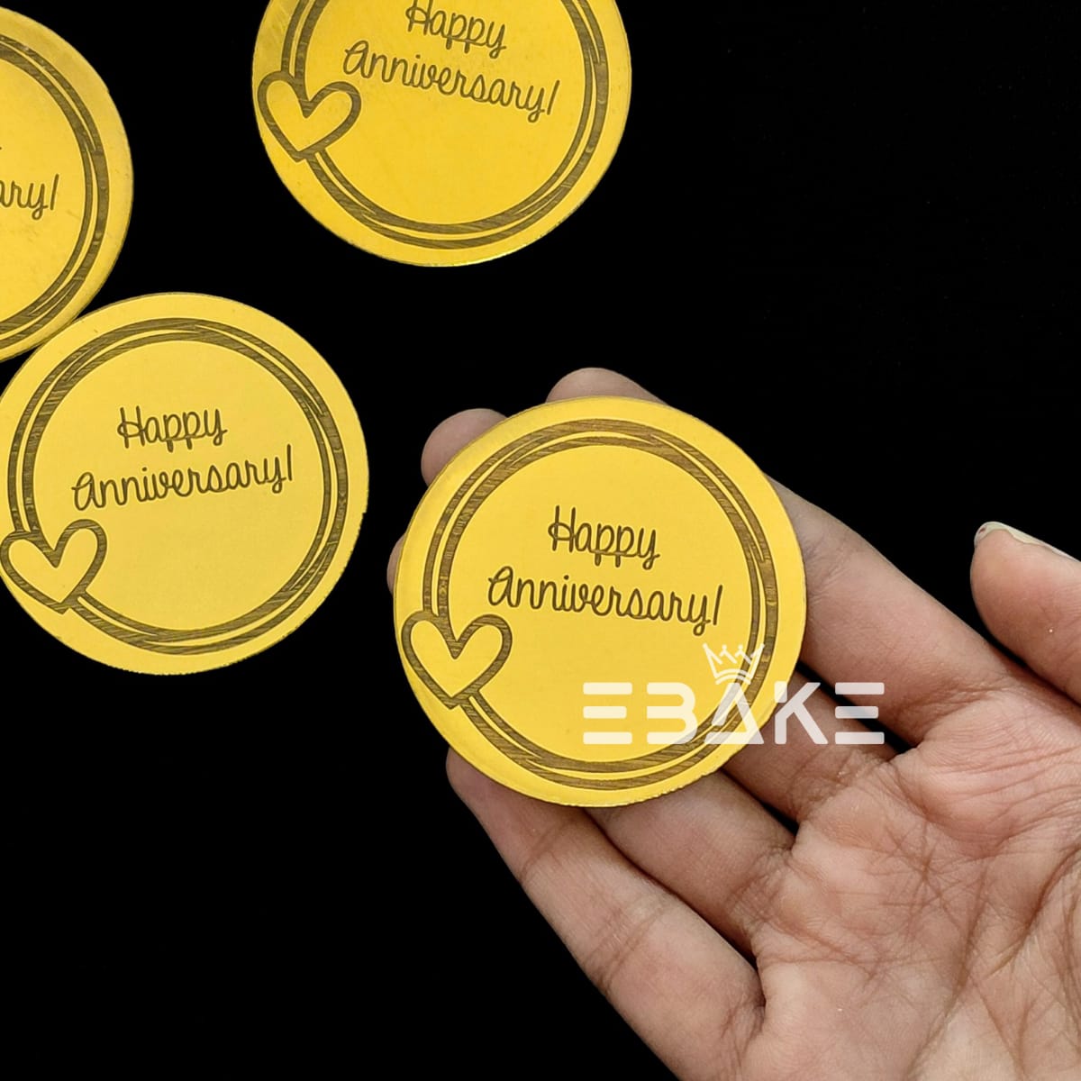 Happy Anniversary Coin Topper 2" (Set of 10)
