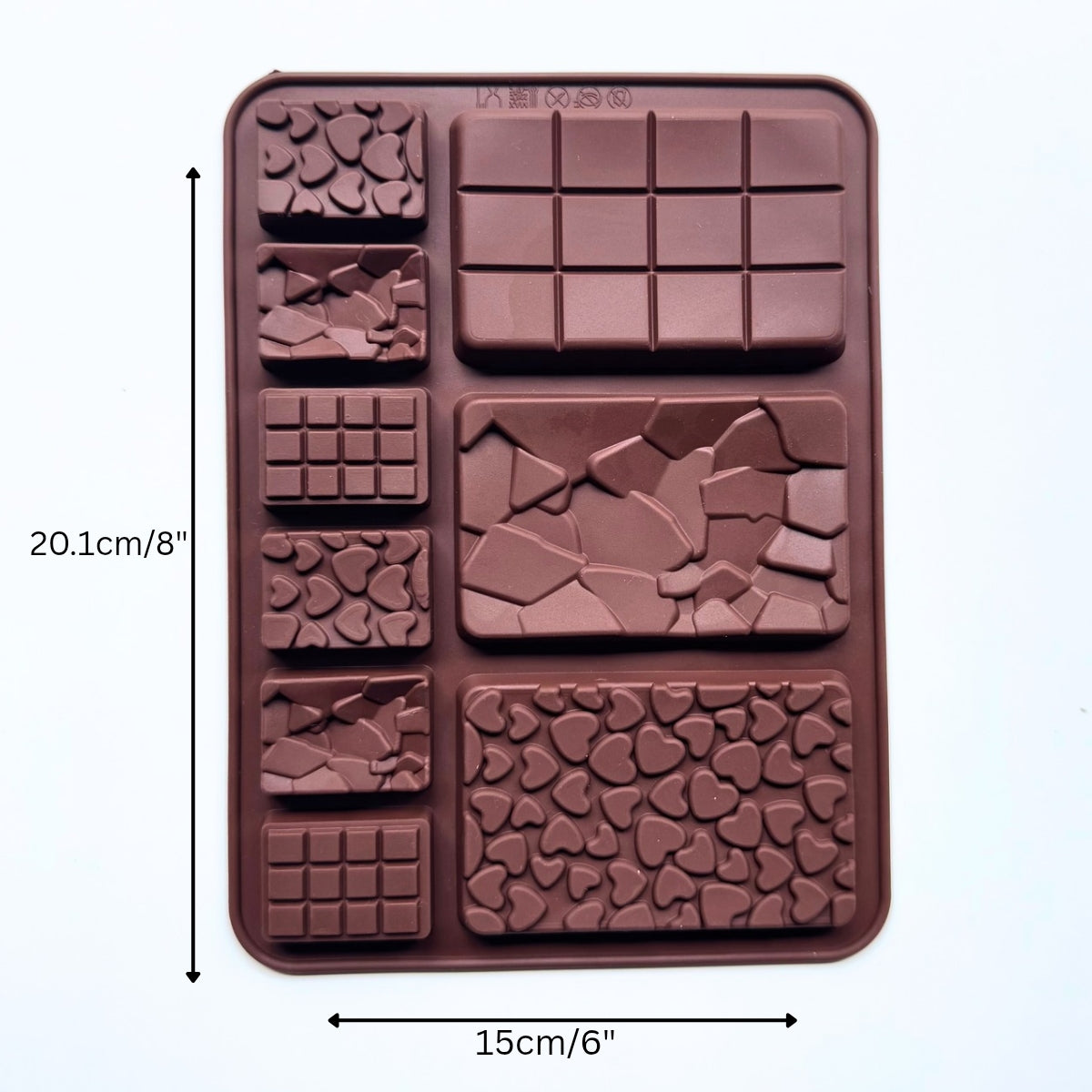 Dubai Chocolate Bar Silicone Mould For Stuffed Bar (Deep Chocolate Mold)