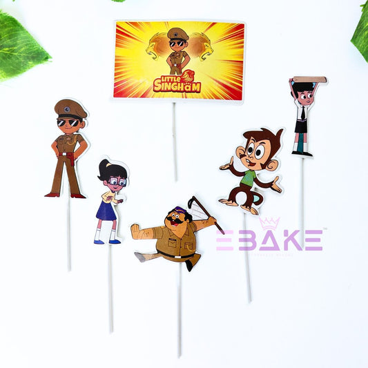 Little Singham Theme Paper Topper Set