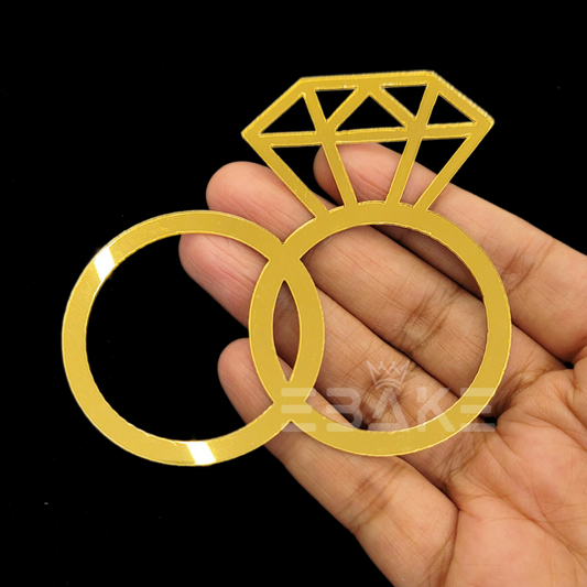 Ring Mini Cutout 3 Inch Golden Engagement/Wedding