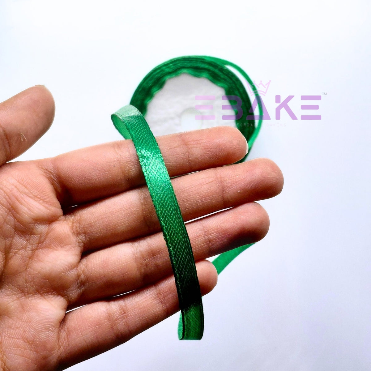 Green Satin Ribbon 0.25 Inch