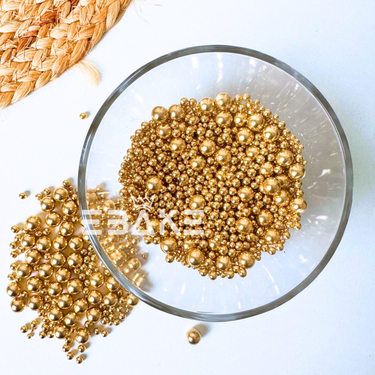 Imported Golden Sprinkles Mix Assorted Size (8mm, 4mm & 2mm) Sugar Balls