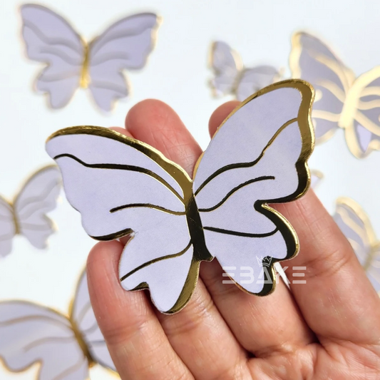 Light Purple Paper Butterflies - Foldable (Set of 10 Pieces)