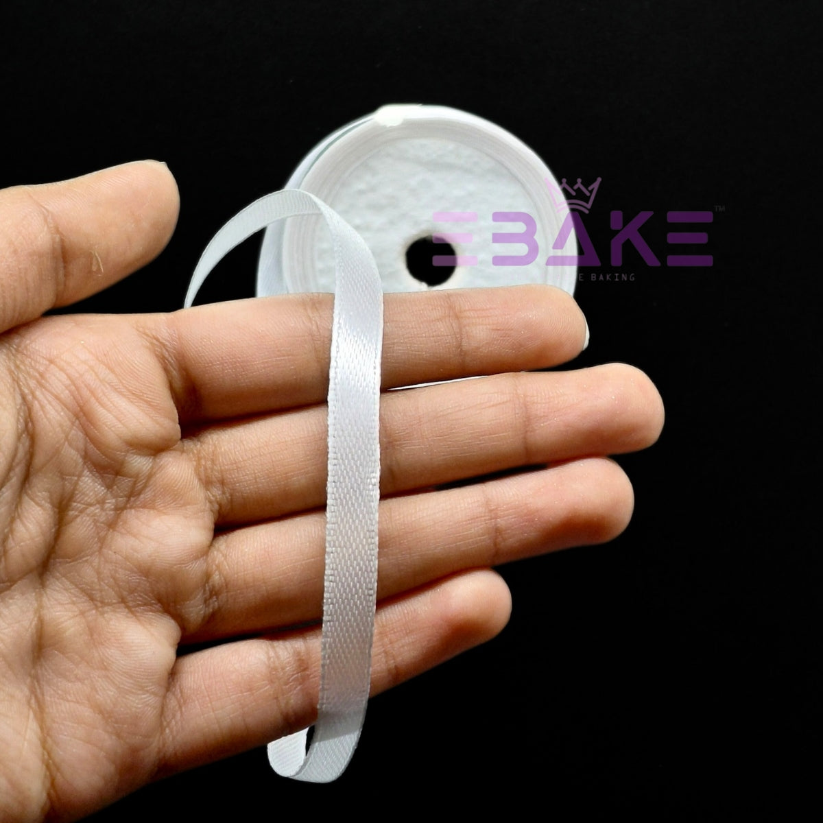 White Satin Ribbon 0.25 Inch