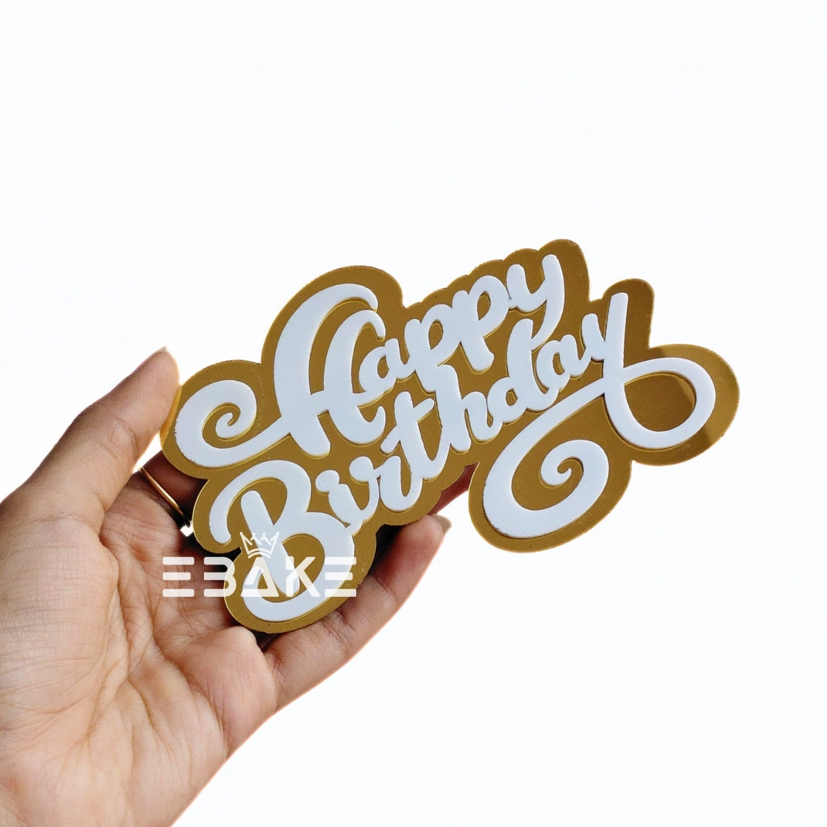 Double Colour Happy Birthday Cutout/Charm