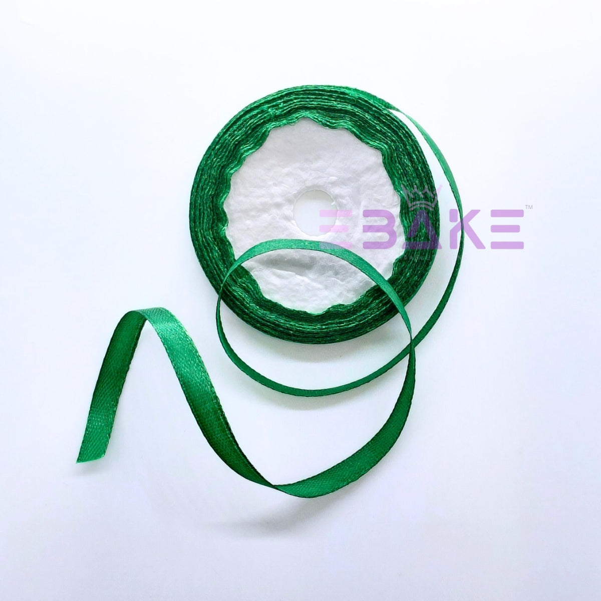 Green Satin Ribbon 0.25 Inch