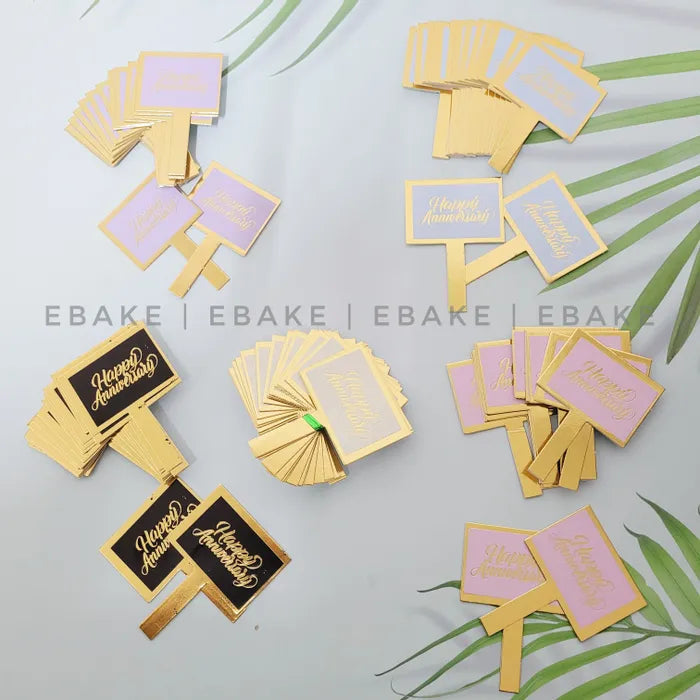 Anniversary Paper Tags (Set Of 100 Pieces) Assorted