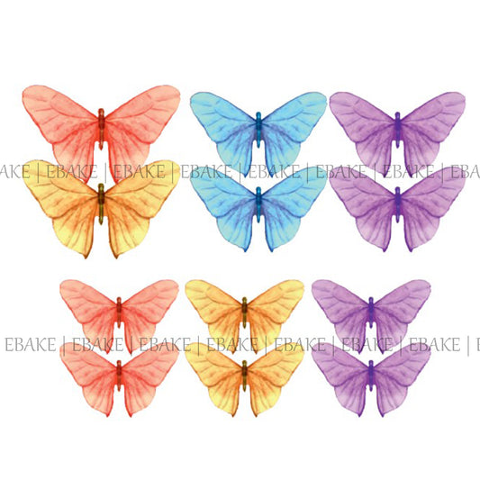 Edible Wafer Butterflies - B01 (28 Pieces)
