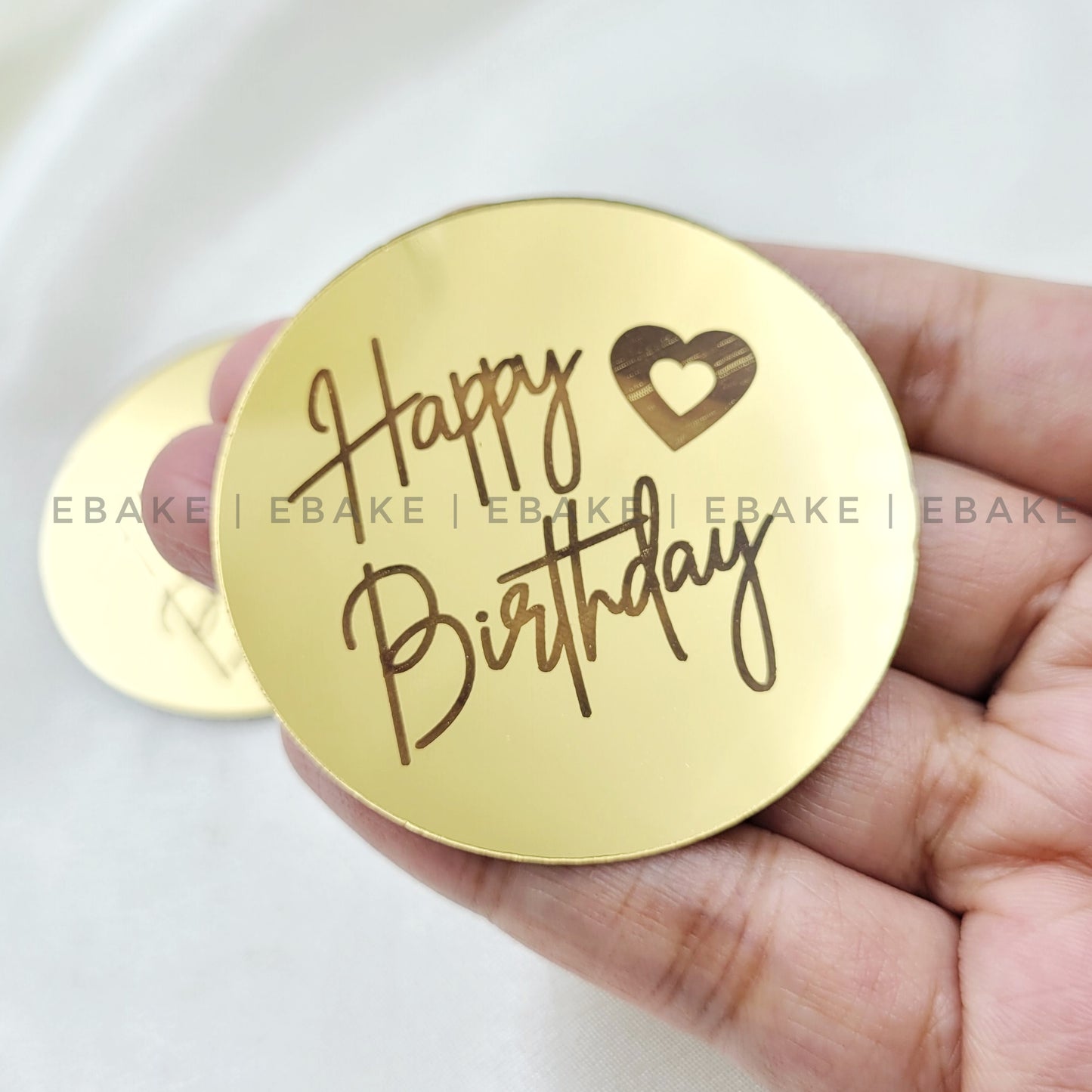 Happy Birthday Coin Topper (Cake Disc) - Set of 12