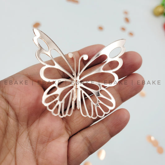 Rose Gold Detachable 3D Butterflies (Set of 5)