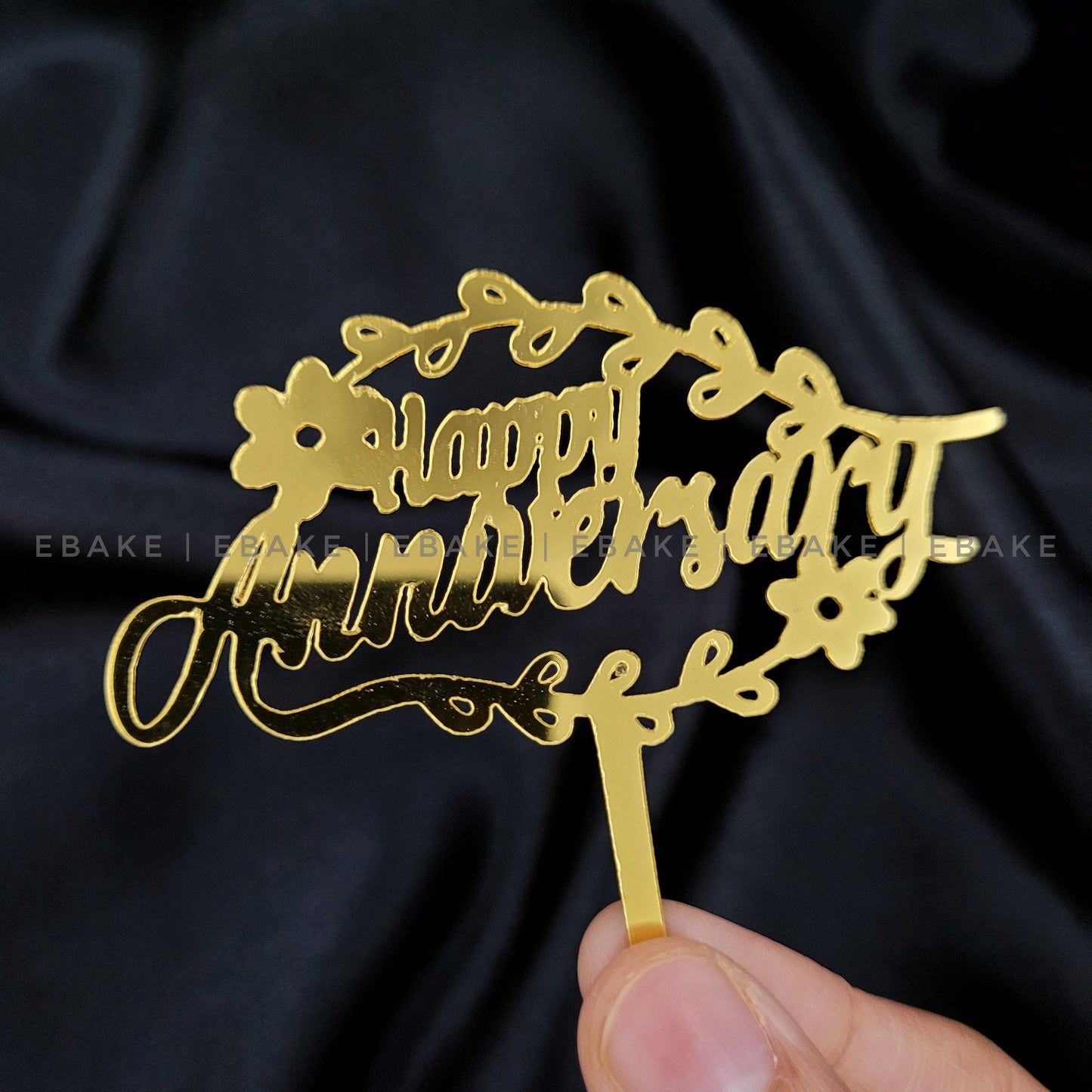 Happy Anniversary Mini Topper Golden