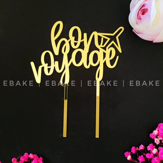 Bon Voyage Cake Topper