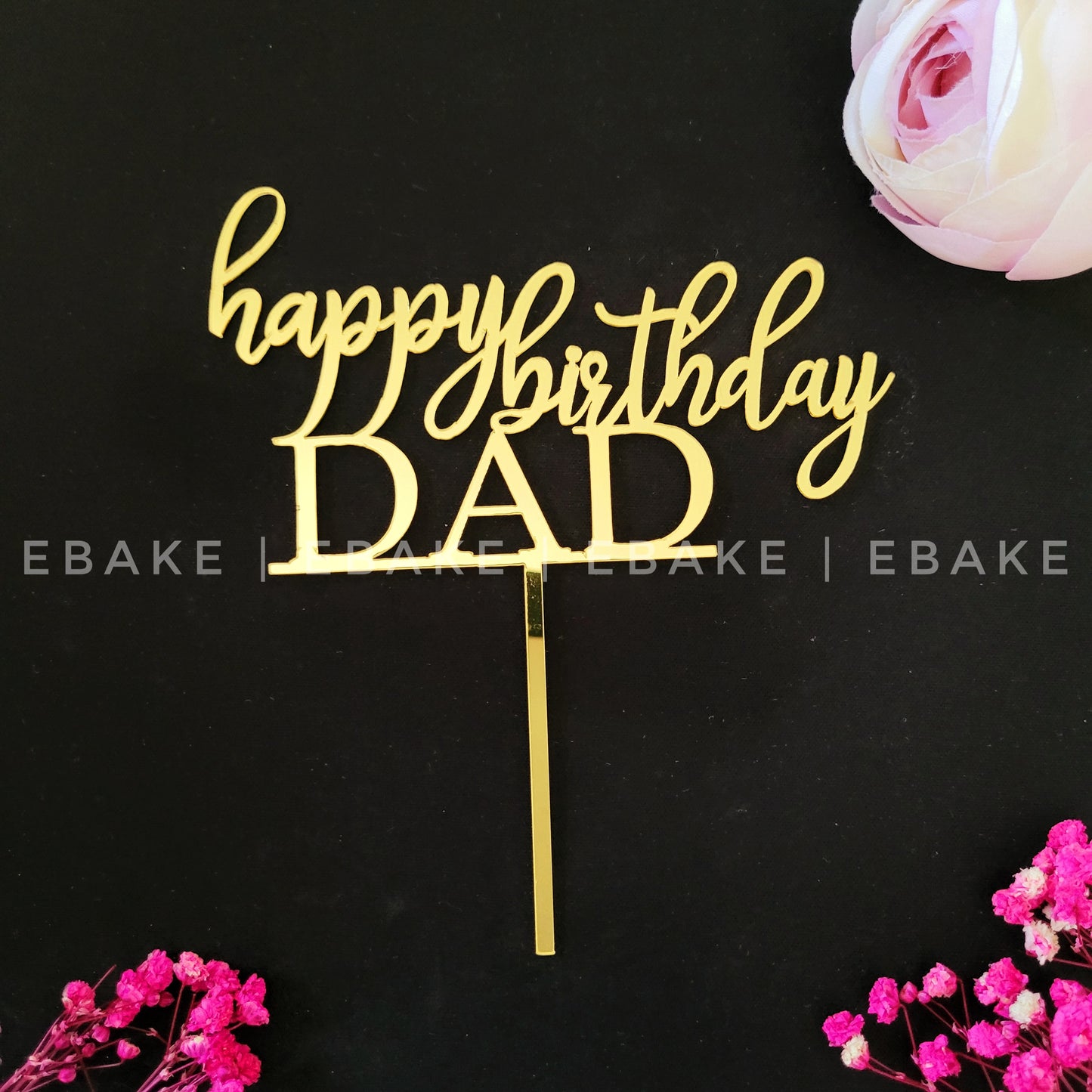 Happy Birthday Dad Cake Topper