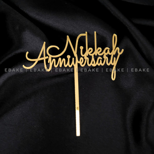 Nikkah Anniversary Cake Topper