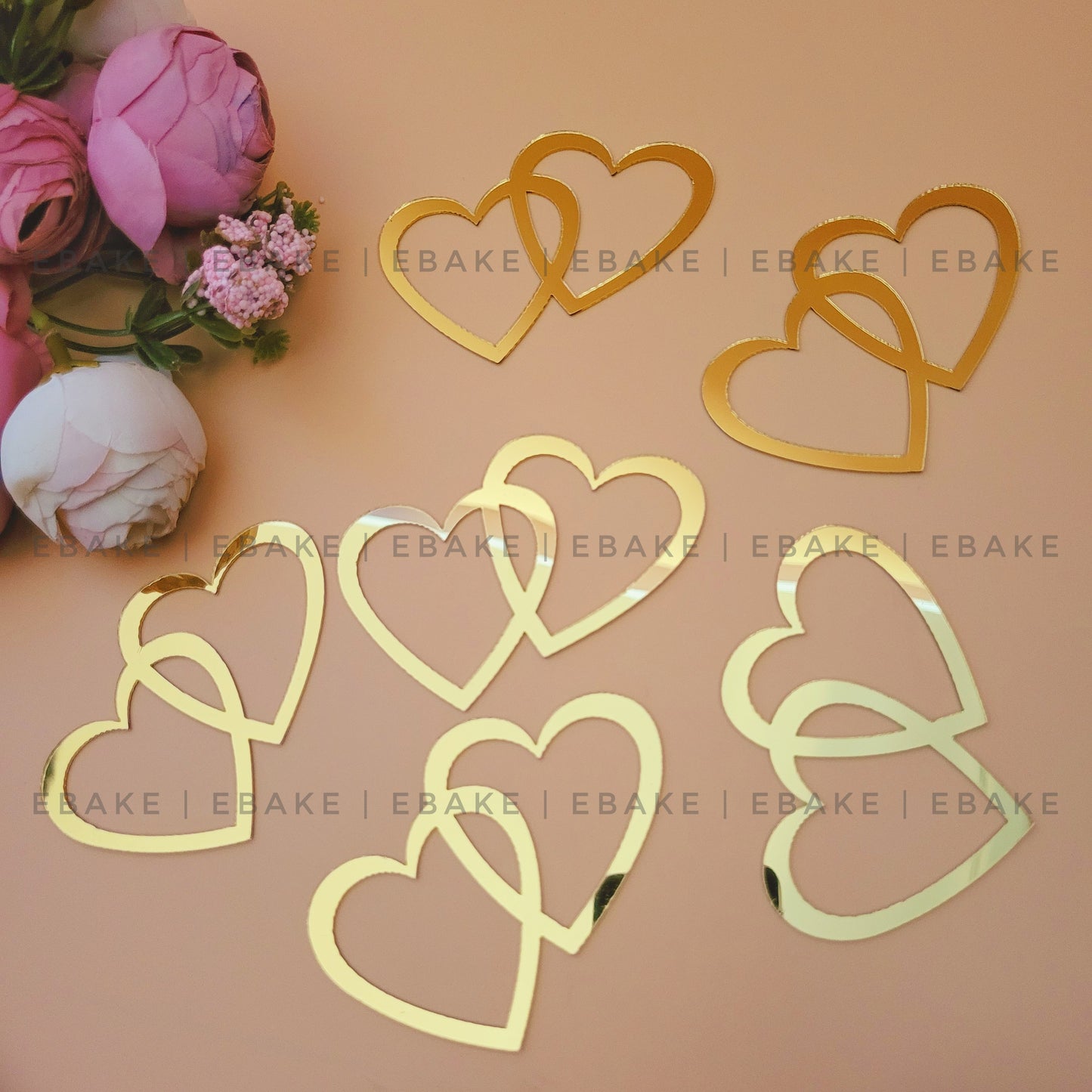 Acrylic Hearts Set (6 Pieces)