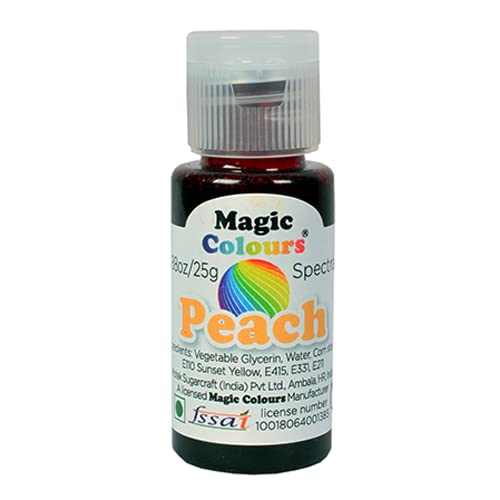 Magic Colours Peach Edible Gel Colour - 25g Bottle