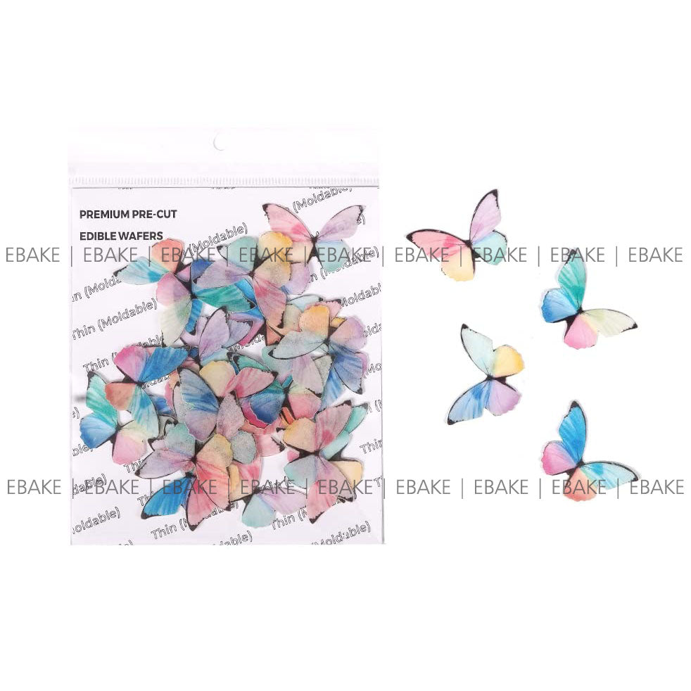 Edible Wafer Butterflies - B02 (28 Pieces)