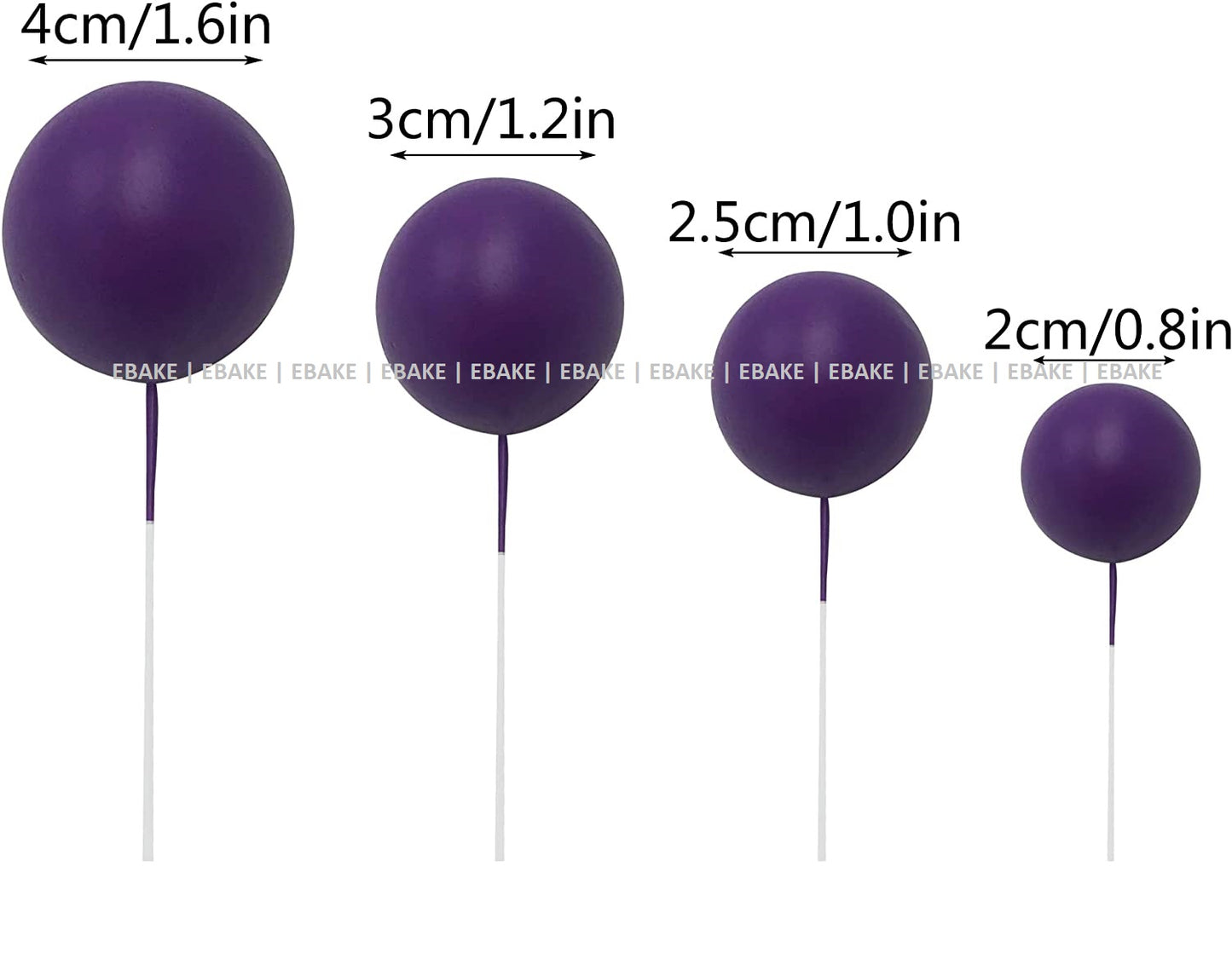 Purple Faux Balls - Set Of 20 Pieces