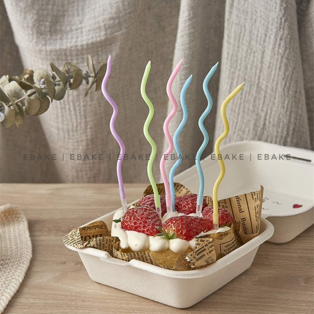 Pastel MultiColor Swirl Candle - Set Of 6