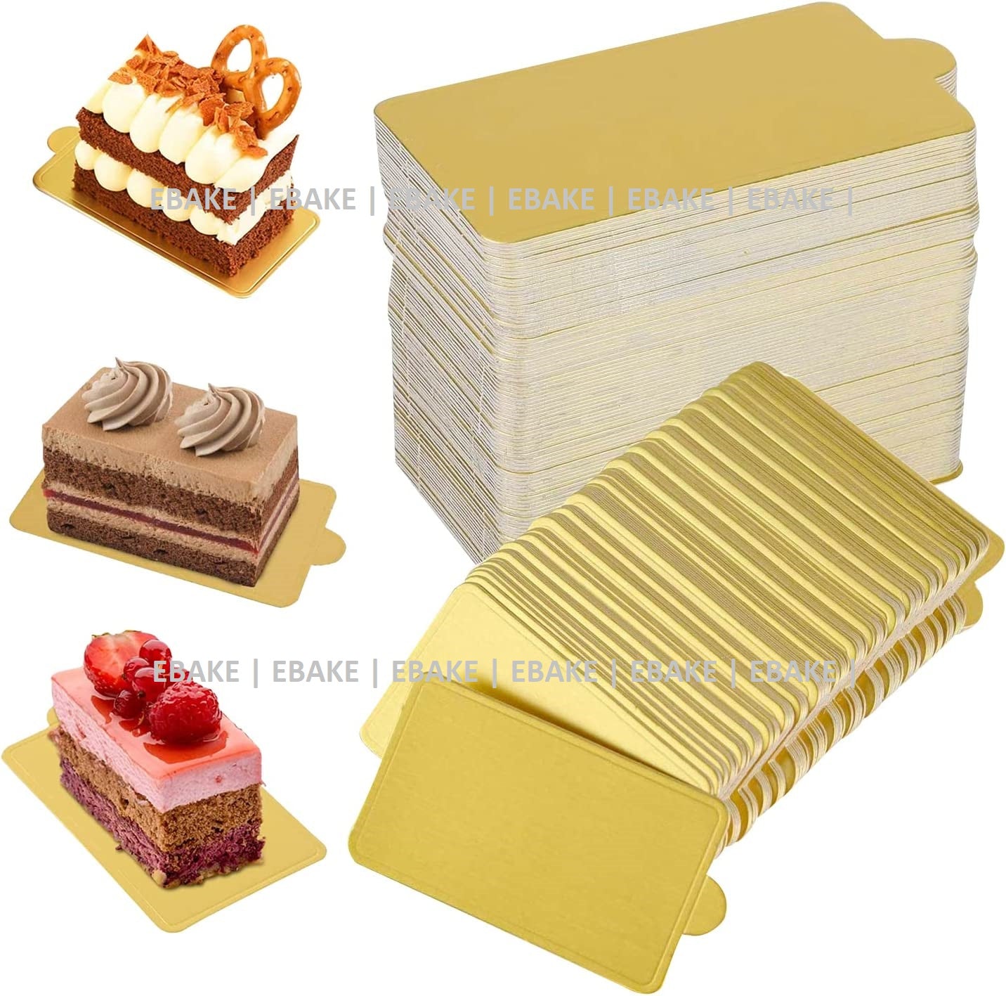 Mini Cake Base/Pastry Base - Rectangle (25 Pieces)