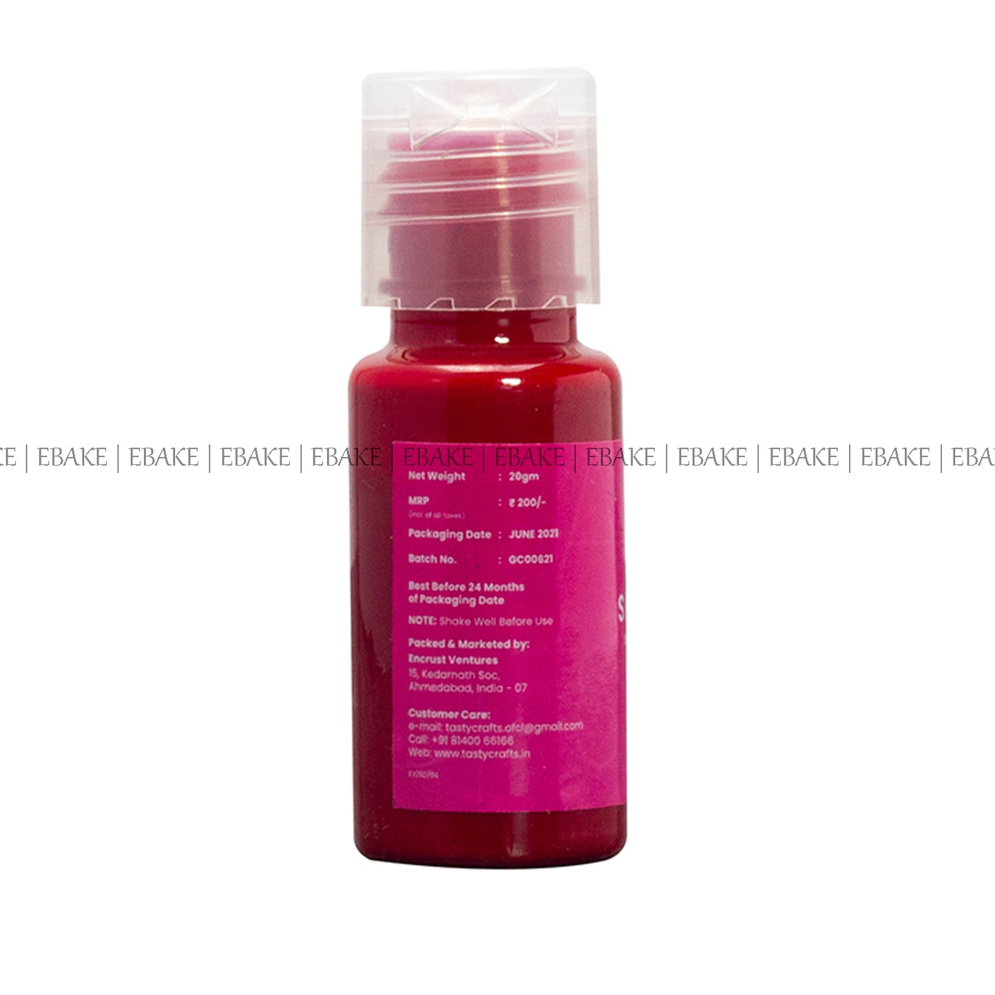 PINK Edible Concentrated Gel Colour for Cake Decorating - 20g Bottle