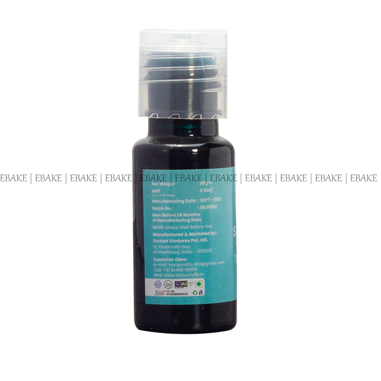 TURQUOISE Edible Concentrated Gel Colour for Cake Decorating - 20g Bottle