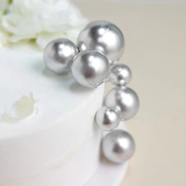 Silver Faux Balls - Set Of 20 Pieces