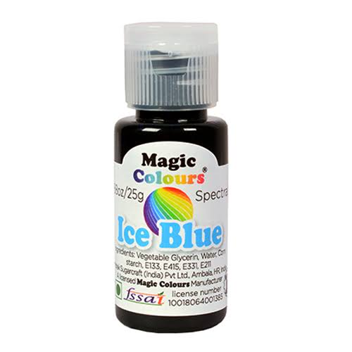 Magic Colours Ice Blue Edible Gel Colour - 25g Bottle