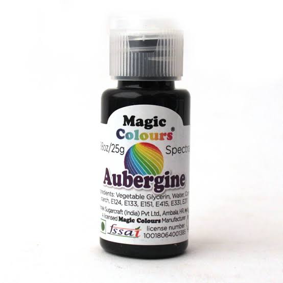 Magic Colours Aubergine Edible Gel Colour - 25g Bottle