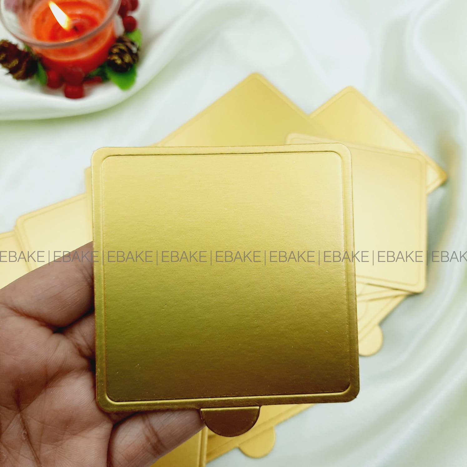 O'creme Cake Board, Gold Foil Square Cake Drum With Gorgeous Design, Pack  Of 5 Disposable Cake Drums : Target