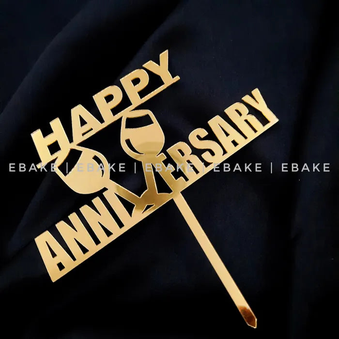 Happy Anniversary Cake Topper
