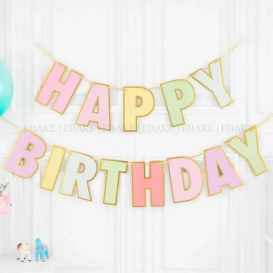 Premium Birthday Banner - Pastel Color