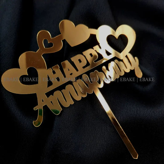 Happy Anniversary Cake Topper