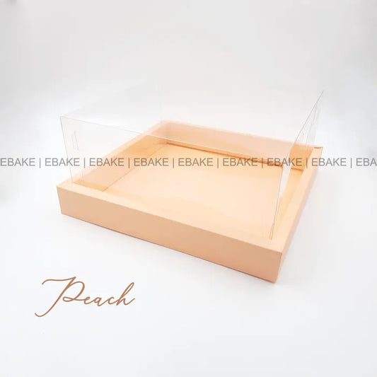 Peach Full Display Hamper Box(Square) 9*9*4 - Set Of 2