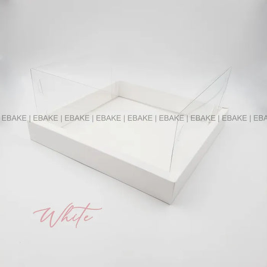 White Full Display Hamper Box(Square) 9*9*4 - Set Of 2